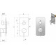 Смеситель для ванны с душем IB Rubinetterie Milanotorino EMT312CC chrome, однорычажный, хром