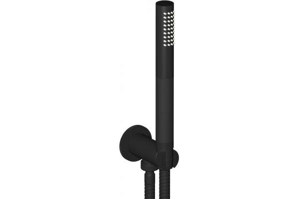 Душевой гарнитур IB Rubinetterie Duplex B2022NP matt black цвет черный, штанга 25.2 см