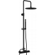 Душевая стойка IB Rubinetterie Milanotorino MT127NP matt black цвет черный, штанга 124.8 см