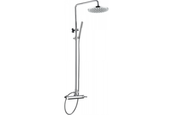 Душевая стойка IB Rubinetterie Milanotorino MT127CC chrome хром, штанга 124.8 см