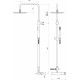 Душевая стойка IB Rubinetterie Milanotorino MT127CC chrome хром, штанга 124.8 см