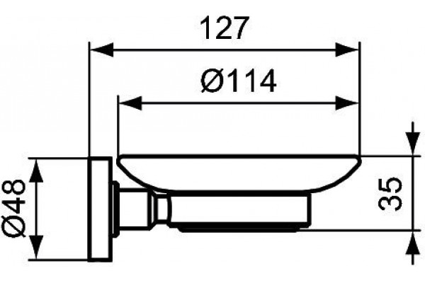 Мыльница с держателем, матовое стекло Ideal Standard IOM A9122AA