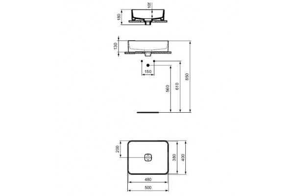 Раковина Ideal Standard Strada II 50x40 Vessel T296701