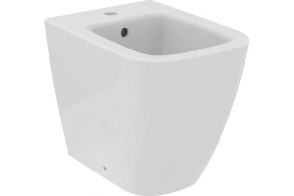 T459501 Ideal Standard i.life S Напольное пристенное биде, с отверстием под смеситель, с отверстием перелива, с крепежом TT0257919. Короткая проекция