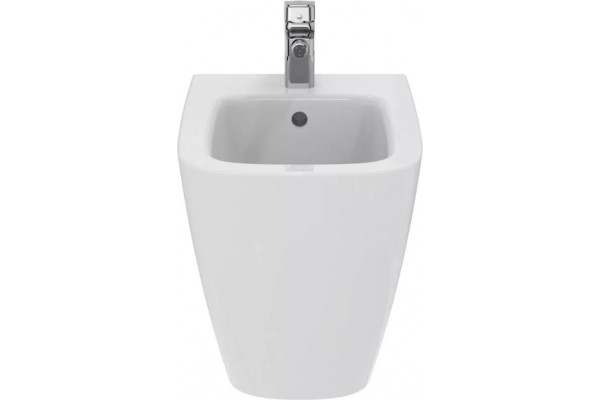 T459501 Ideal Standard i.life S Напольное пристенное биде, с отверстием под смеситель, с отверстием перелива, с крепежом TT0257919. Короткая проекция
