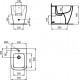 T459501 Ideal Standard i.life S Напольное пристенное биде, с отверстием под смеситель, с отверстием перелива, с крепежом TT0257919. Короткая проекция
