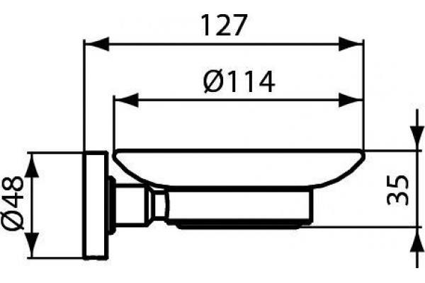 Мыльница Ideal Standard IOM A9122XG черная матовая