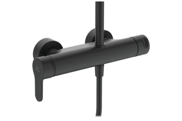 BC750XG IDEALRAIN Душевая система в комплекте с настенным смесителем для душа CERAFINE O матовый черный