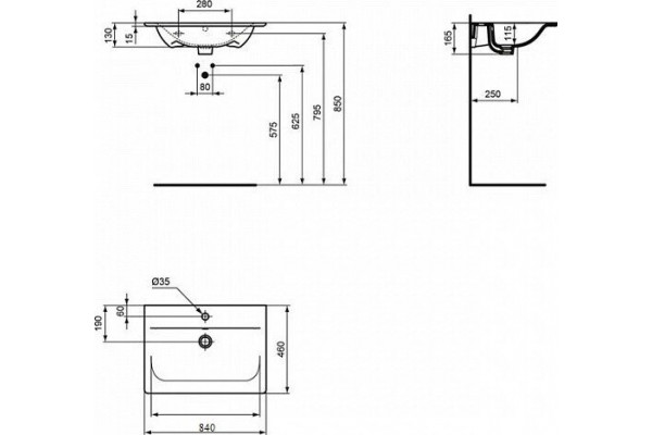 Раковина Ideal Standard Connect Air E027901