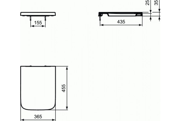 T392701 BLEND CUBE Сиденье и крышка стандарт, тип wrapover, дюропласт, легкосъемное (шарниры Easy Take Off), с функцией плавного закрытия