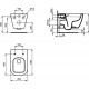 T461401 Ideal Standard i.life B Подвесной безободковый унитаз с технологией RimLS+, глубокий смыв