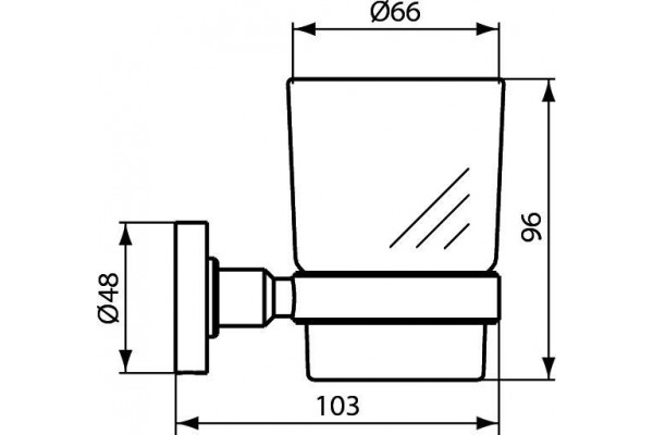 Стакан Ideal Standard IOM A9120XG черный матовый