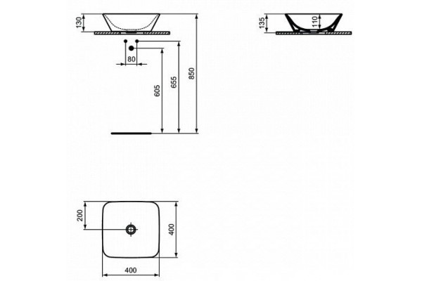 Раковина Ideal Standard Connect Air E034701