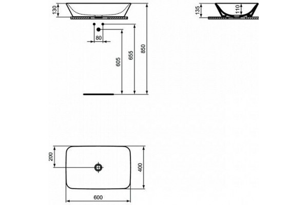 Раковина Ideal Standard Connect Air E034801