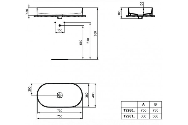 Раковина Ideal Standard Strada T298101