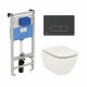Промо-набор 3 в 1 IDEAL STANDARD: Унитаз T0079V1 + сиденье T3527V1 TESI + инсталляция R020467 PROSYS + панель смыва R0115A6 OLEAS