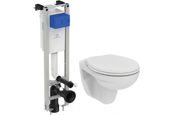 W660101 CЕТ EUROVIT Rimless подвесной унитаз K881201 с сидением и крышкой sc, E233267 PROSYS ECO FRAME M Встраиваемая инсталляция