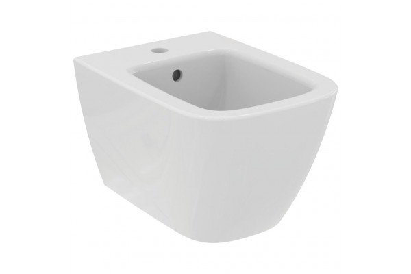 T459301 Ideal Standard i.life S Подвесное биде, с отверстием под смеситель, с отверстием перелива. Короткая проекция - 48 см. С крепежом TT0299598