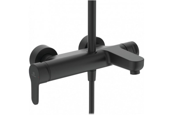 BC525XG IDEALRAIN Душевая система в комплекте с настенным смесителем для ванны/душа CERAFINE O матовый черный