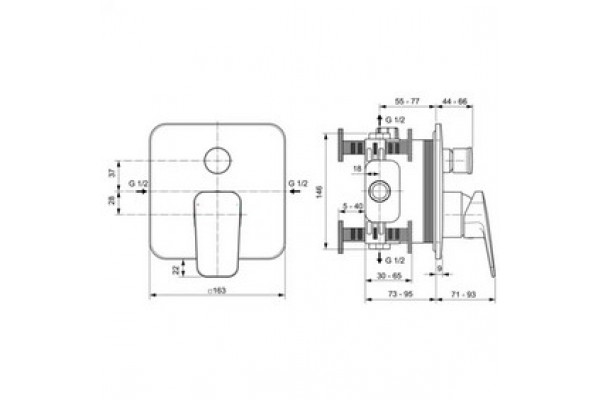 Комплект смесителей Ideal Standard 7 в 1 CERAPLAN (BD263AA + A1000NU + BC771AA + BE175AA + B2232AA + B0390MY + B9445A)