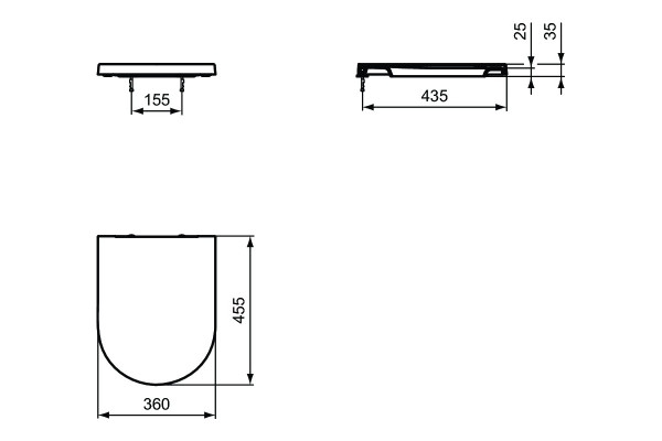 T376001 BLEND CURVE сидение и крышка
