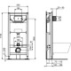 TT00002/121AC CЕТ Промо-комплект Tesi T007901 Подвесной унитаз; T352701 Сиденье; R020467 Инсталляция; панель смыва R0121AC В ПОДАРОК