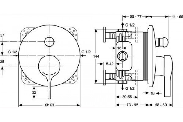 Скрытая часть Ideal Standard EasyBox A1000NU