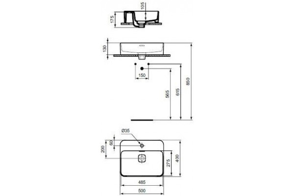 Раковина Ideal Standard Strada 50x40 T296601