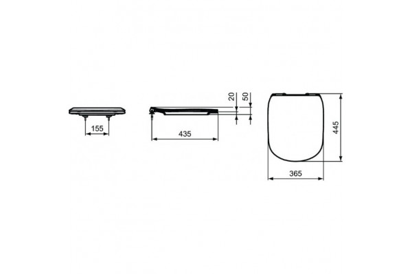 Крышка-сиденье для унитаза Ideal Standard Tesi T3527V3