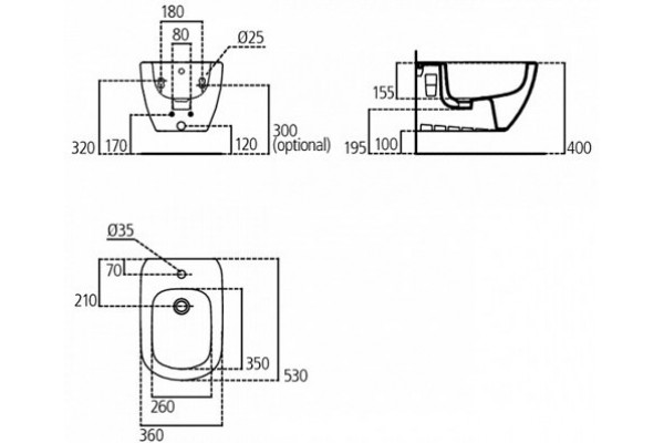 Биде подвесное Ideal Standard Tesi T457001