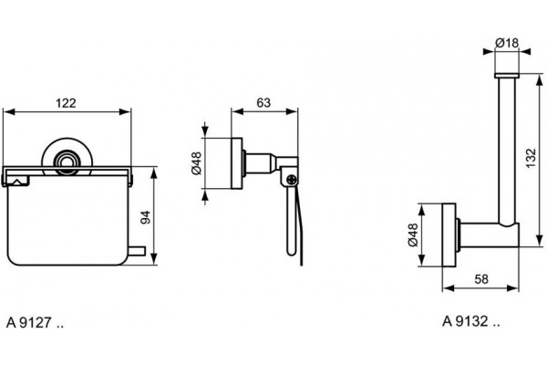 Держатель для запасного рулона Ideal Standard IOM A9132AA