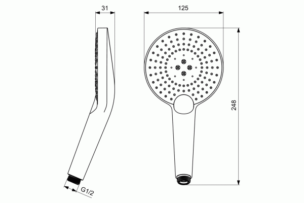 Ручной душ Ideal Standard Idealrain Evo Jet Round XL3 B1759AA