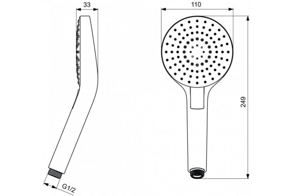 Ручной душ Ideal Standard Idealrain Evo Round L3 B2231AA