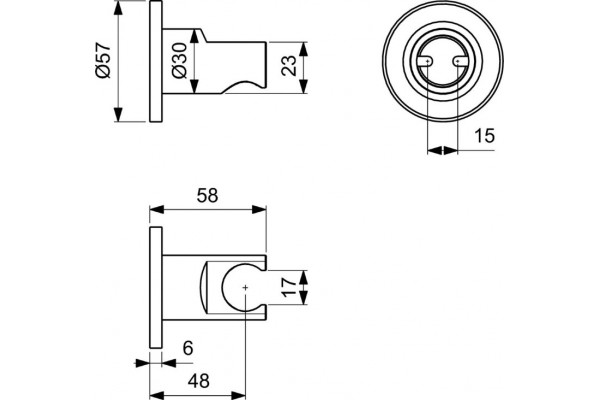 BC806XG IDEALRAIN держатель матовый черный