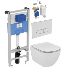R029901 CET T007901 TESI AquaBlade подвесной унитаз, T352701 крышка, R020467 PROSYS инстталляция + R0117AA OLEAS M1 клавиша, R018667 SmartFlush
