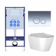 ST533018 Промо-сет 4 в 1 Ideal Standard + Aquatek (Унитаз T533001 i.life B с крышкой + Панель смыва KDI-0000018 + Инсталляция INS-0000012 + Крепёж)