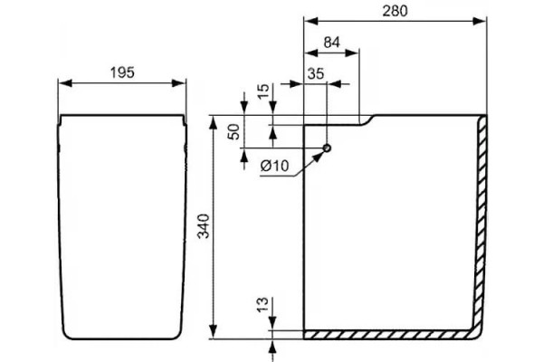 Полупьедестал Ideal Standard Connect E797401