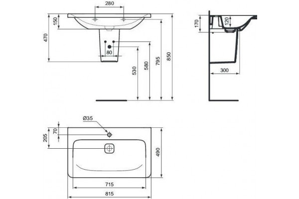 Раковина Ideal Standard Tonic II K083901