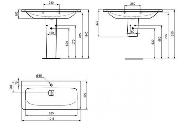 Раковина Ideal Standard Tonic II K087201