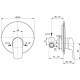 Смеситель для душа Ideal Standard Ceraflex (внешняя часть) A6724AA
