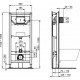 Унитаз подвесной с инсталляцией и кнопкой Ideal Standard Tesi R030501