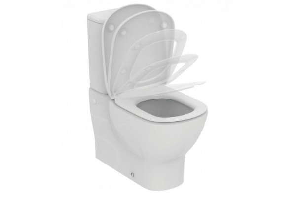 Тонкое сиденье и крышка для унитаза Ideal Standard i.life S Ультра T532901 с функцией плавного закрытия, дюропласт, с функцией fast fix (легкосъемное)