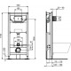 T3868V1/121A6 Промо-набор 3 в 1 (Унитаз T0079V1 и сиденье T3527V1 TESI, инсталляция R020467 PROSYS, панель смыва R0121A6 OLEAS)