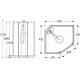 Душевая кабина IDO Showerama 10-5 Comfort 90x90 профиль белый, стекло прозрачное 131.401.201.301