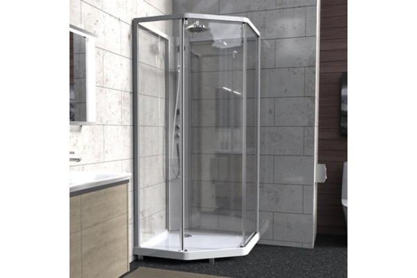 Душевая кабина IDO Showerama 10-5 Comfort 100x100 профиль серебристый, стекло прозрачное 131.404.208.314
