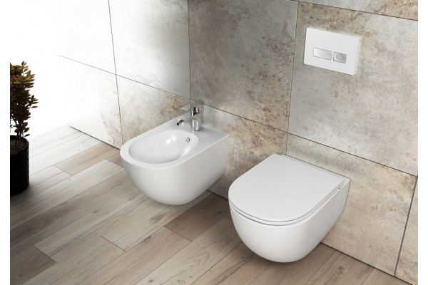 Подвесной унитаз ISVEA Infinity 10NF02001SV безободковый, белый, овальный, 36.5x53 см