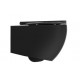 Подвесной унитаз ISVEA Infinity 10NF02001SV-2K безободковый, черный, матовый, овальный, 36.5x53 см