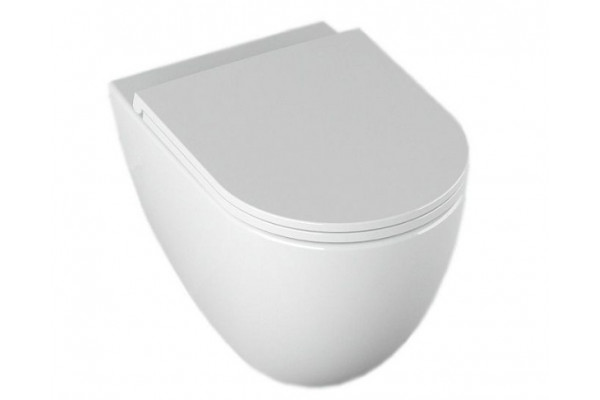 Подвесной унитаз ISVEA Infinity 10NF02001SV-2L безободковый, белый, матовый, овальный, 36.5x53 см