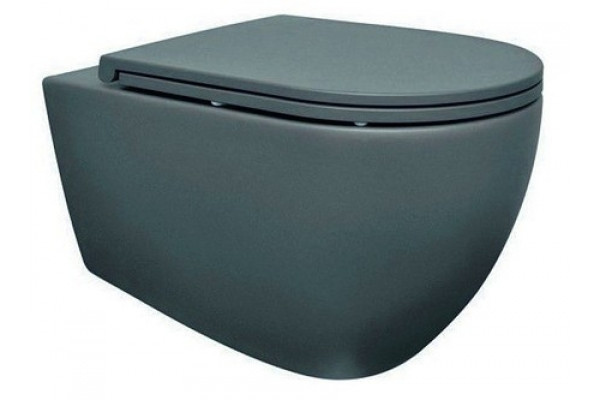Подвесной унитаз ISVEA Infinity 10NF02001SV-2P безободковый, изумрудный, матовый, зеленый, овальный, 36.5x53 см