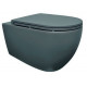 Подвесной унитаз ISVEA Infinity 10NF02001SV-2P безободковый, изумрудный, матовый, зеленый, овальный, 36.5x53 см